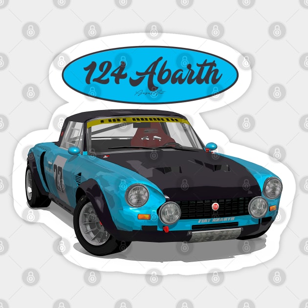 Abarth 124 27 Sticker by PjesusArt